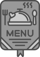 Menu Line Filled Greyscale Icon Design vector