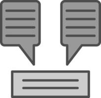 Chat Line Filled Greyscale Icon Design vector