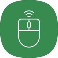 Wireless Mouse Line Curve Icon Design vector