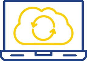Syncronization Line Two Colour Icon Design vector