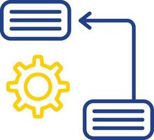 Prioritize Line Two Colour Icon Design vector