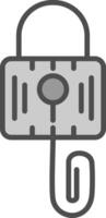 Picklock Line Filled Greyscale Icon Design vector