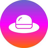 Hat Glyph Gradient Circle Icon Design vector