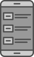 Survey Line Filled Greyscale Icon Design vector