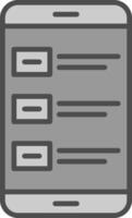 Survey Line Filled Greyscale Icon Design vector