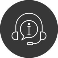 Customer Service Line Inverted Icon Design vector