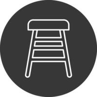 Bar Stool Line Inverted Icon Design vector