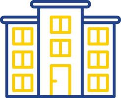 Flat Line Two Colour Icon Design vector