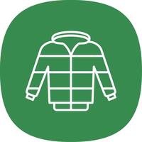 chaqueta línea curva icono diseño vector