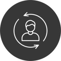 Human Resources Line Inverted Icon Design vector