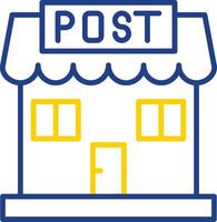 Post Office Line Two Colour Icon Design vector