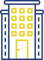 Skyscraper Line Two Colour Icon Design vector