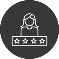 Customer Testimominal Line Inverted Icon Design vector