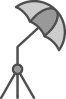 paraguas línea lleno escala de grises icono diseño vector