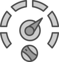 Gauge Line Filled Greyscale Icon Design vector