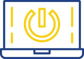 Start Button Line Two Colour Icon Design vector