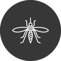 Mosquito Line Inverted Icon Design vector