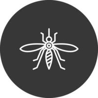 mosquito línea invertido icono diseño vector