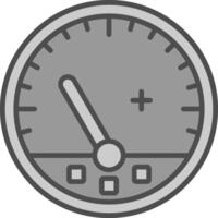 Gauge Line Filled Greyscale Icon Design vector