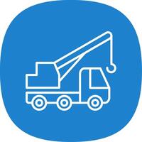 Crane Line Curve Icon Design vector