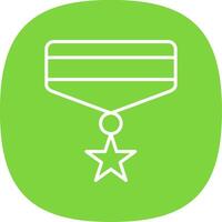 Medal Line Curve Icon Design vector