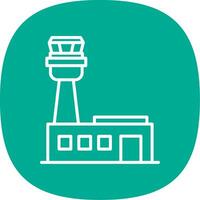 Airport Line Curve Icon Design vector