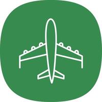 Plane Line Curve Icon Design vector