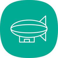 dirigible línea curva icono diseño vector