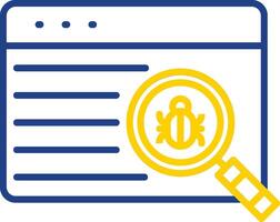 Web Coding Line Two Colour Icon Design vector