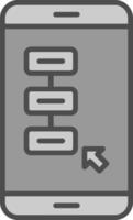 Tasks Line Filled Greyscale Icon Design vector