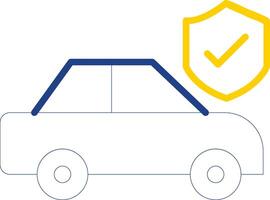 Car Insurance Line Two Colour Icon Design vector