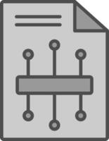 Workflow Line Filled Greyscale Icon Design vector