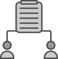 Clipboard Line Filled Greyscale Icon Design vector