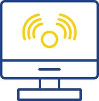 Computer Line Two Colour Icon Design vector