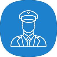 Pilot Line Curve Icon Design vector