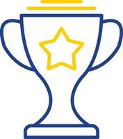 Trophy Line Two Colour Icon Design vector