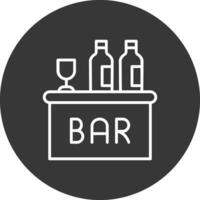 bar línea invertido icono diseño vector