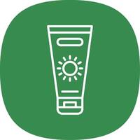 Sun Cream Line Curve Icon Design vector