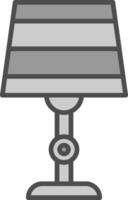 Lamp Line Filled Greyscale Icon Design vector