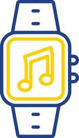 Music Line Two Colour Icon Design vector