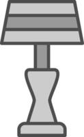 Lamp Line Filled Greyscale Icon Design vector