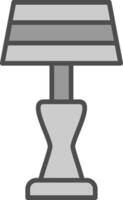 Lamp Line Filled Greyscale Icon Design vector