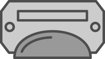 Handle Line Filled Greyscale Icon Design vector