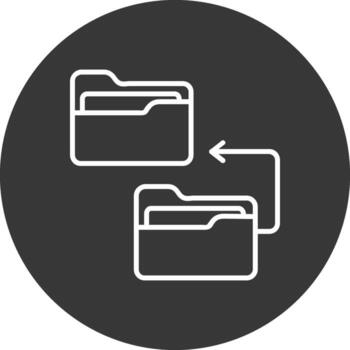 Backlog Line Inverted Icon Design vector
