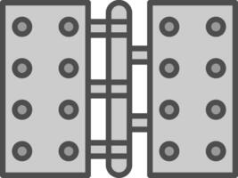 bisagra línea lleno escala de grises icono diseño vector