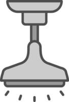 Lamp Line Filled Greyscale Icon Design vector