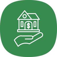 Buy A house Line Curve Icon Design vector