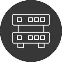Data Quality Line Inverted Icon Design vector