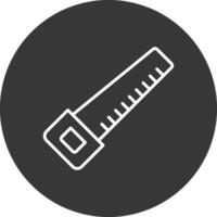 Hand Saw Line Inverted Icon Design vector