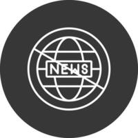 Fake News Line Inverted Icon Design vector